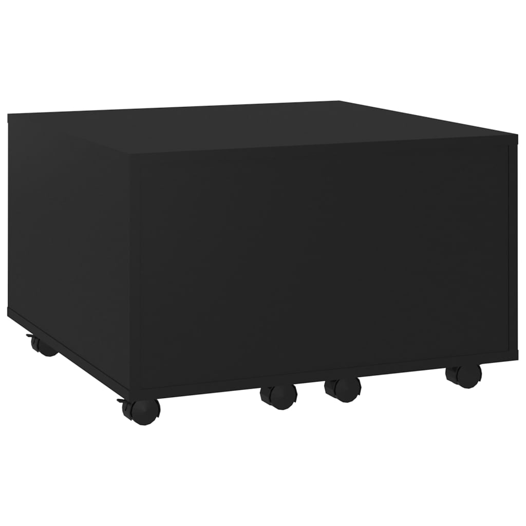 Stolić za kavu crni 60 x 60 x 38 cm od konstruiranog drva