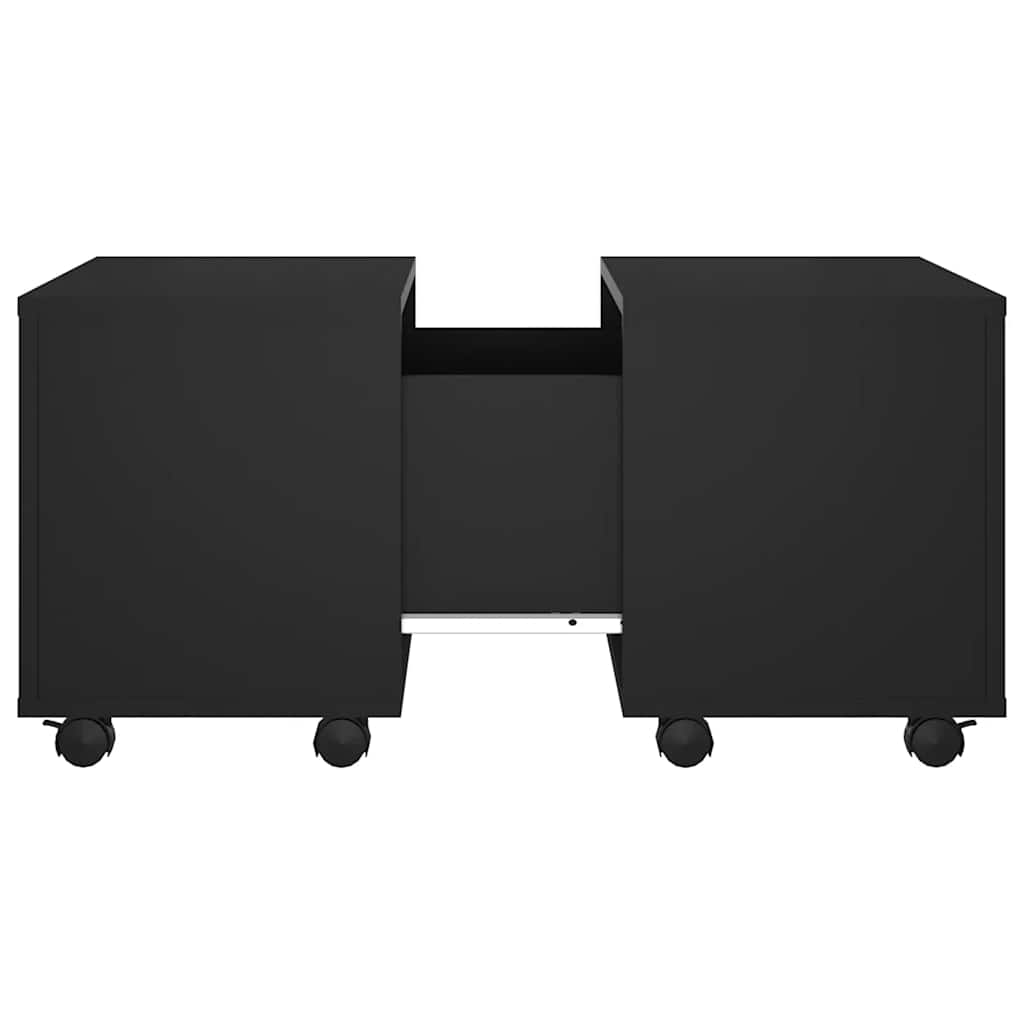 Stolić za kavu crni 60 x 60 x 38 cm od konstruiranog drva