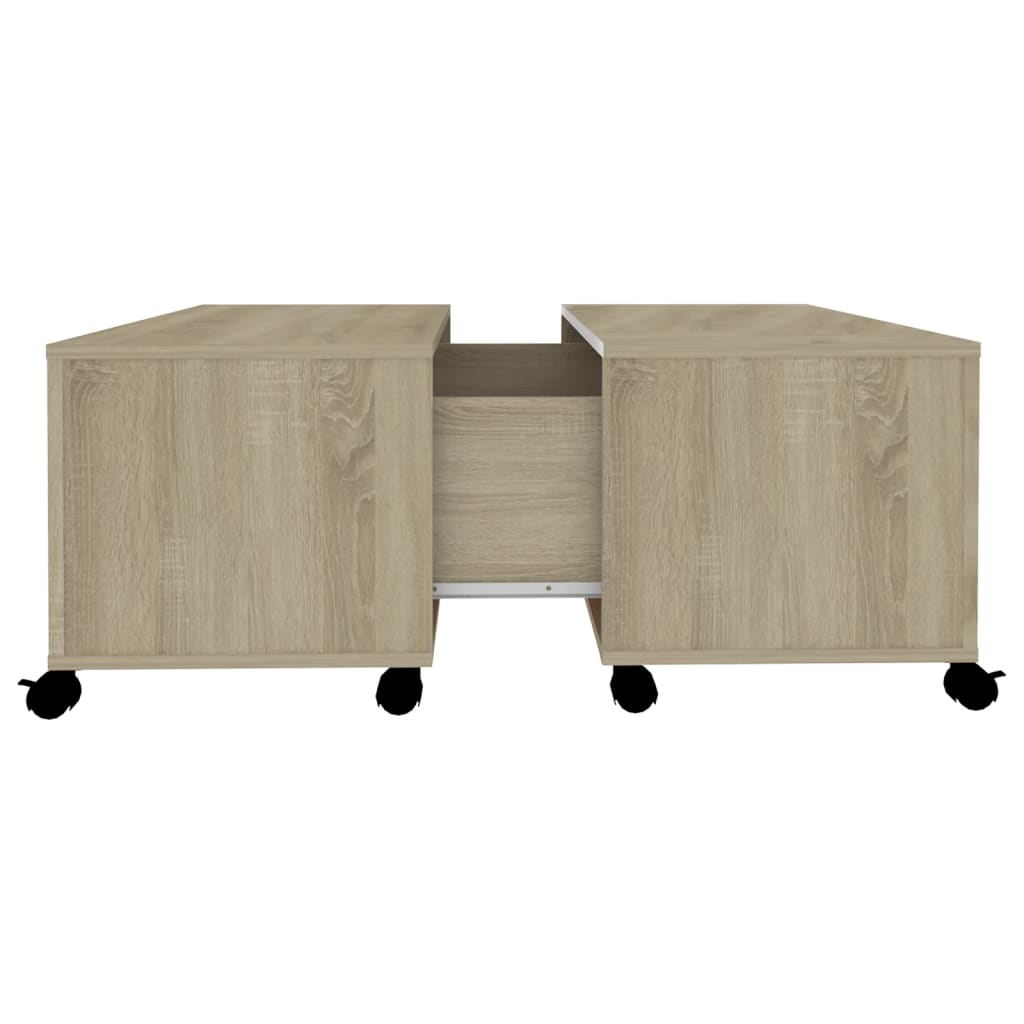 Stolić za kavu boja hrasta sonome 75 x 75 x 38 cm od iverice