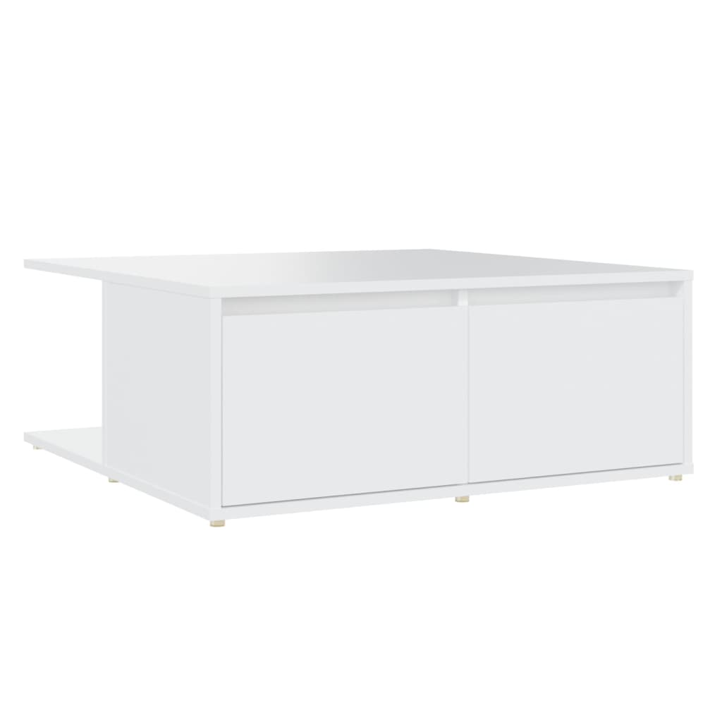 Stolić za kavu bijeli 80 x 80 x 31 cm od konstruiranog drva
