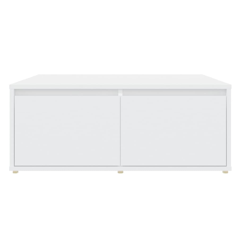 Stolić za kavu bijeli 80 x 80 x 31 cm od konstruiranog drva