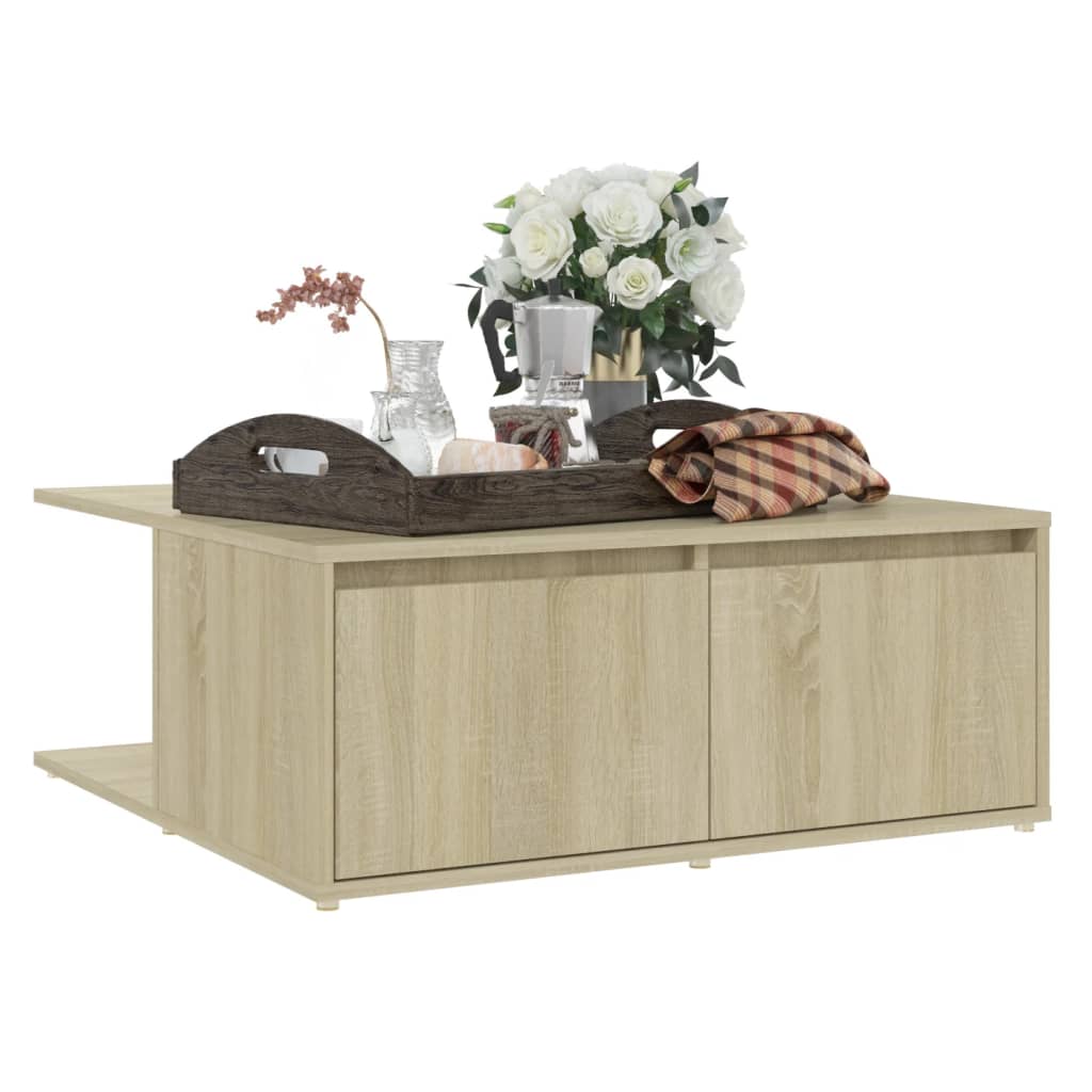 Stolić za kavu boja hrasta sonome 80x80x31 cm konstruirano drvo