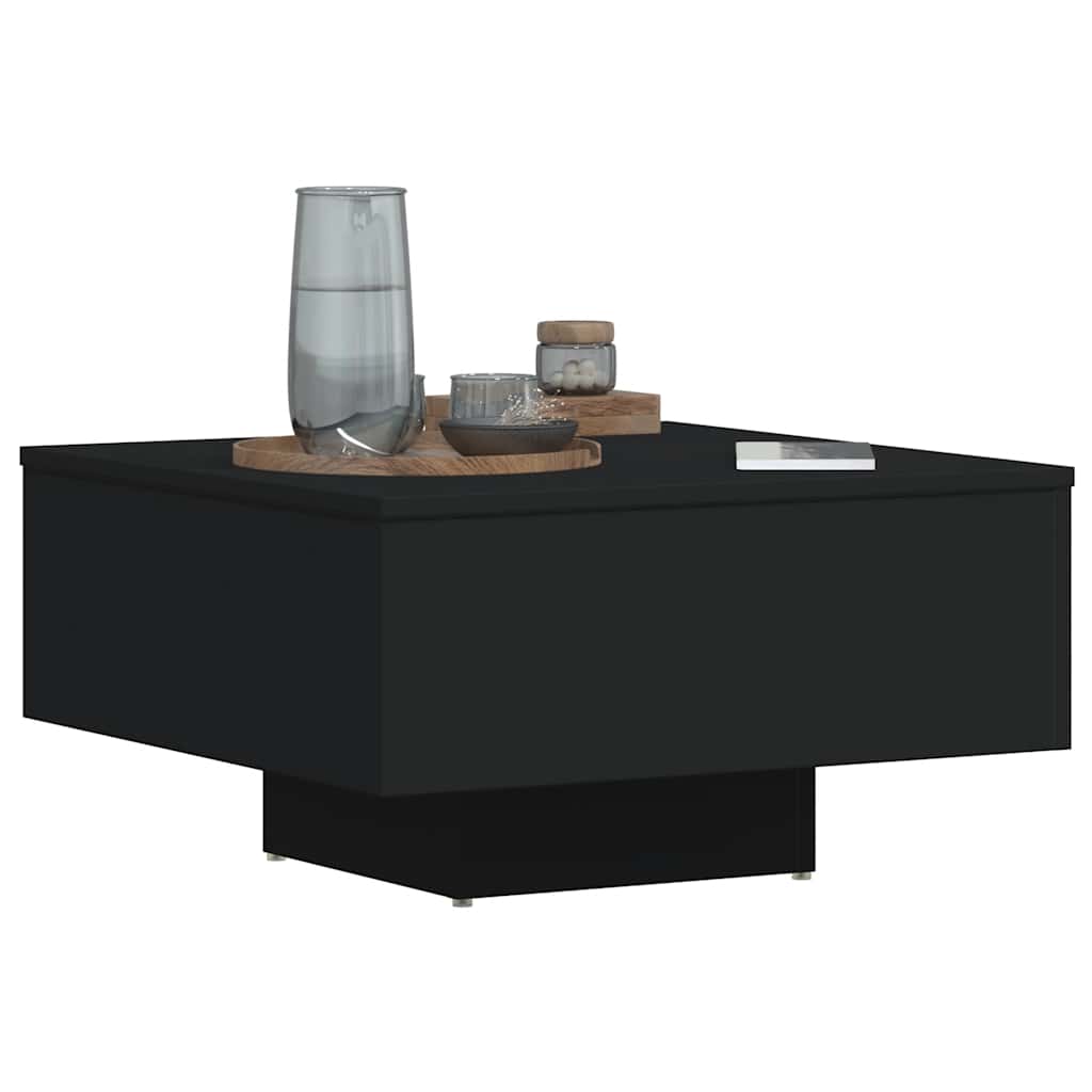 Stolić za kavu crni 60 x 60 x 31,5 cm konstruirano drvo