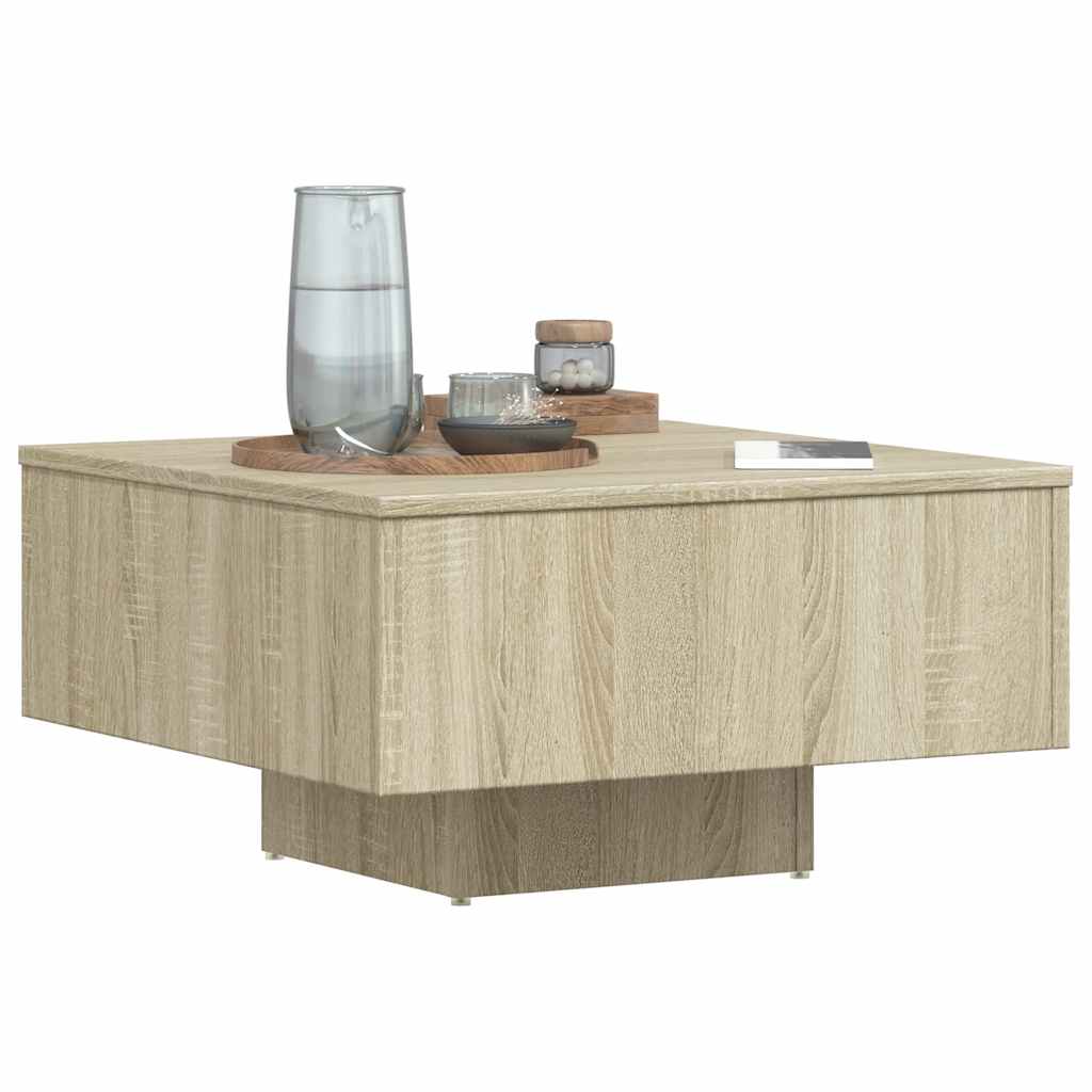 Stolić za kavu boja hrasta 60 x 60 x 31,5 cm konstruirano drvo