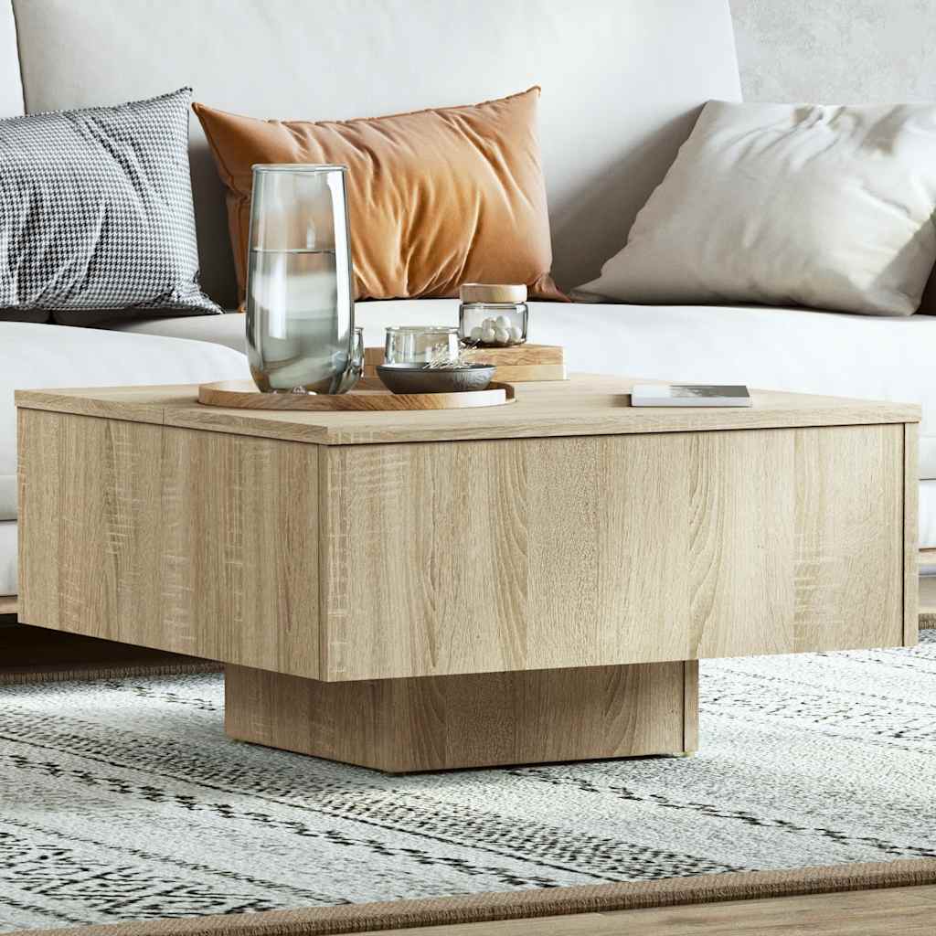 Stolić za kavu boja hrasta 60 x 60 x 31,5 cm konstruirano drvo