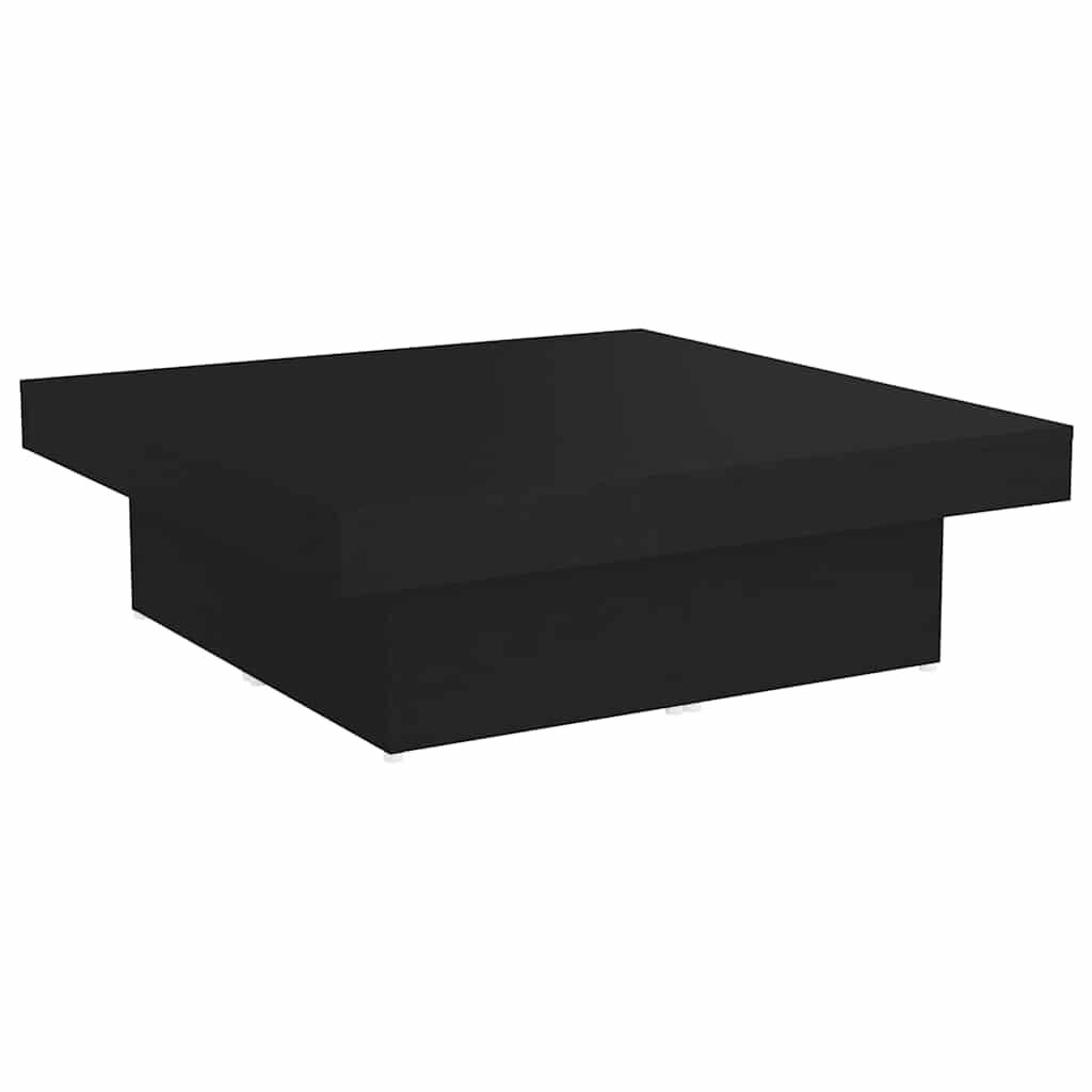 Stolić za kavu crni 90 x 90 x 28 cm od konstruiranog drva