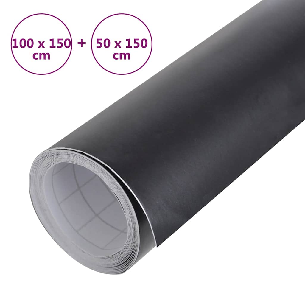 Folije za automobil 2 kom mat crne 100 x 150 cm + 50 x 150 cm