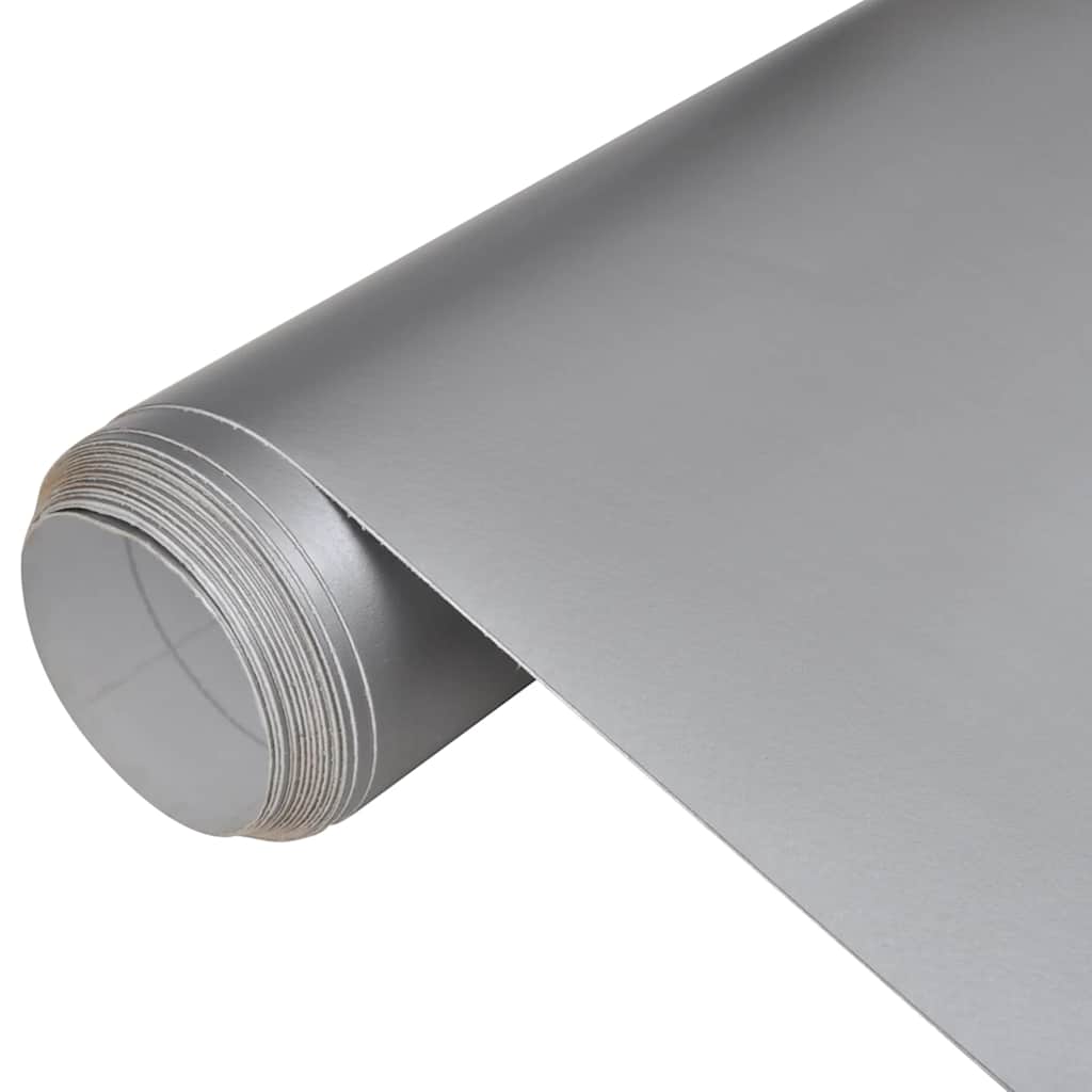 Folije za automobil 2 kom mat srebrne 100 x 150 cm+50 x 150 cm