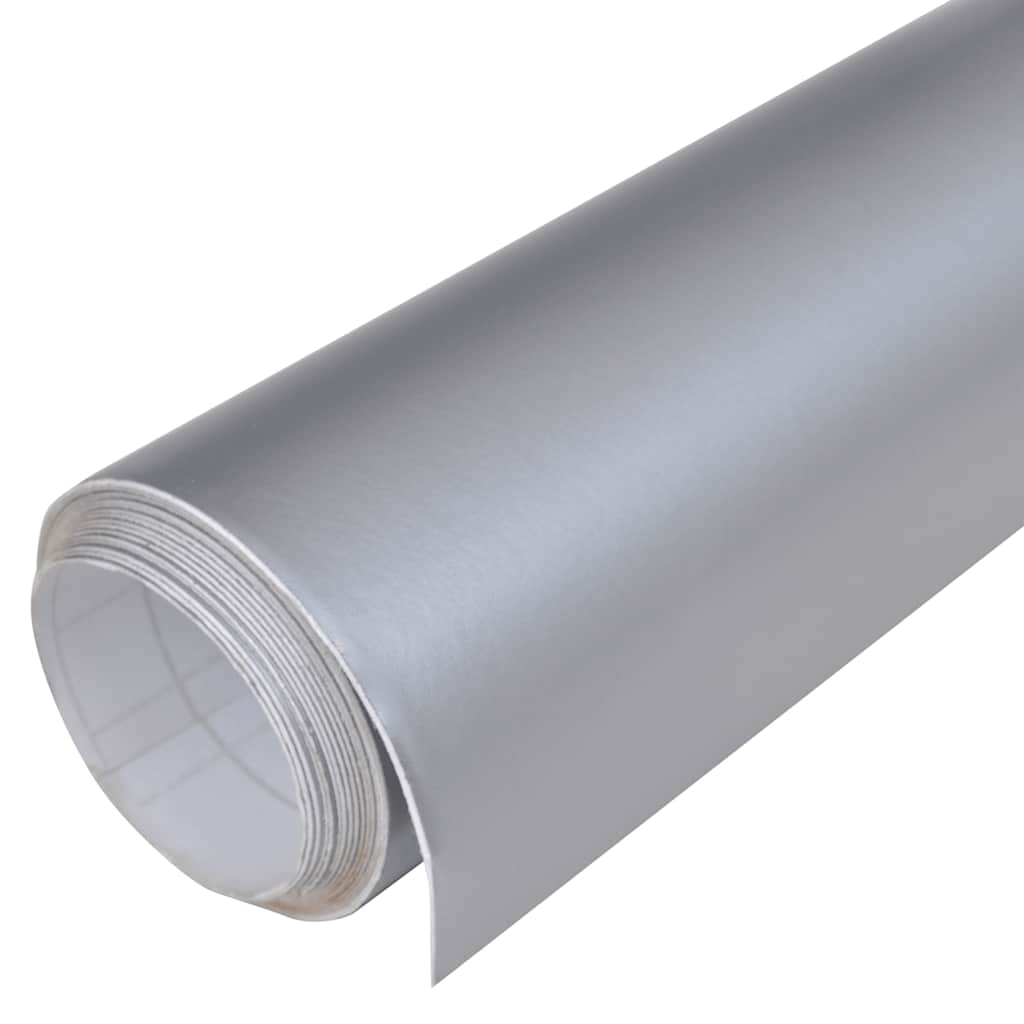 Folije za automobil 2 kom mat srebrne 100 x 150 cm+50 x 150 cm
