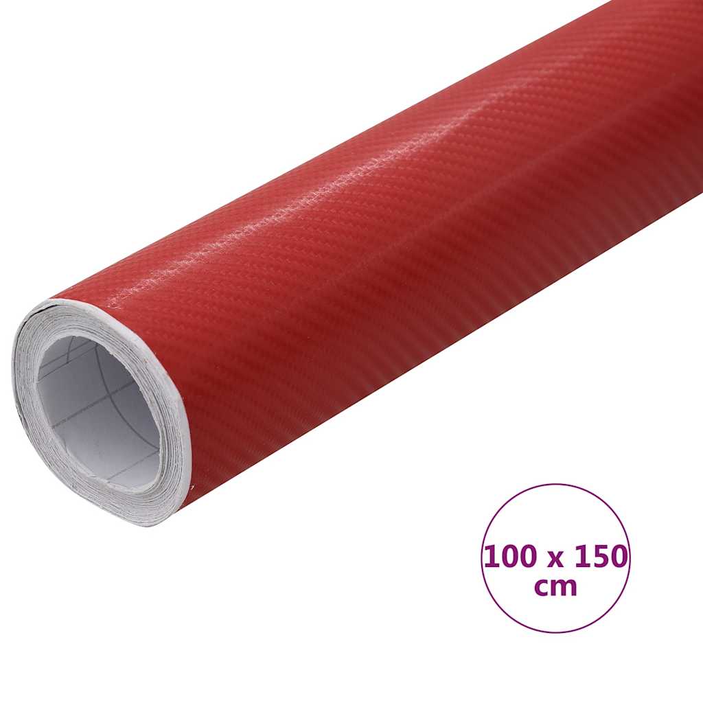 Folija za automobil 4D crvena 100 x 150 cm