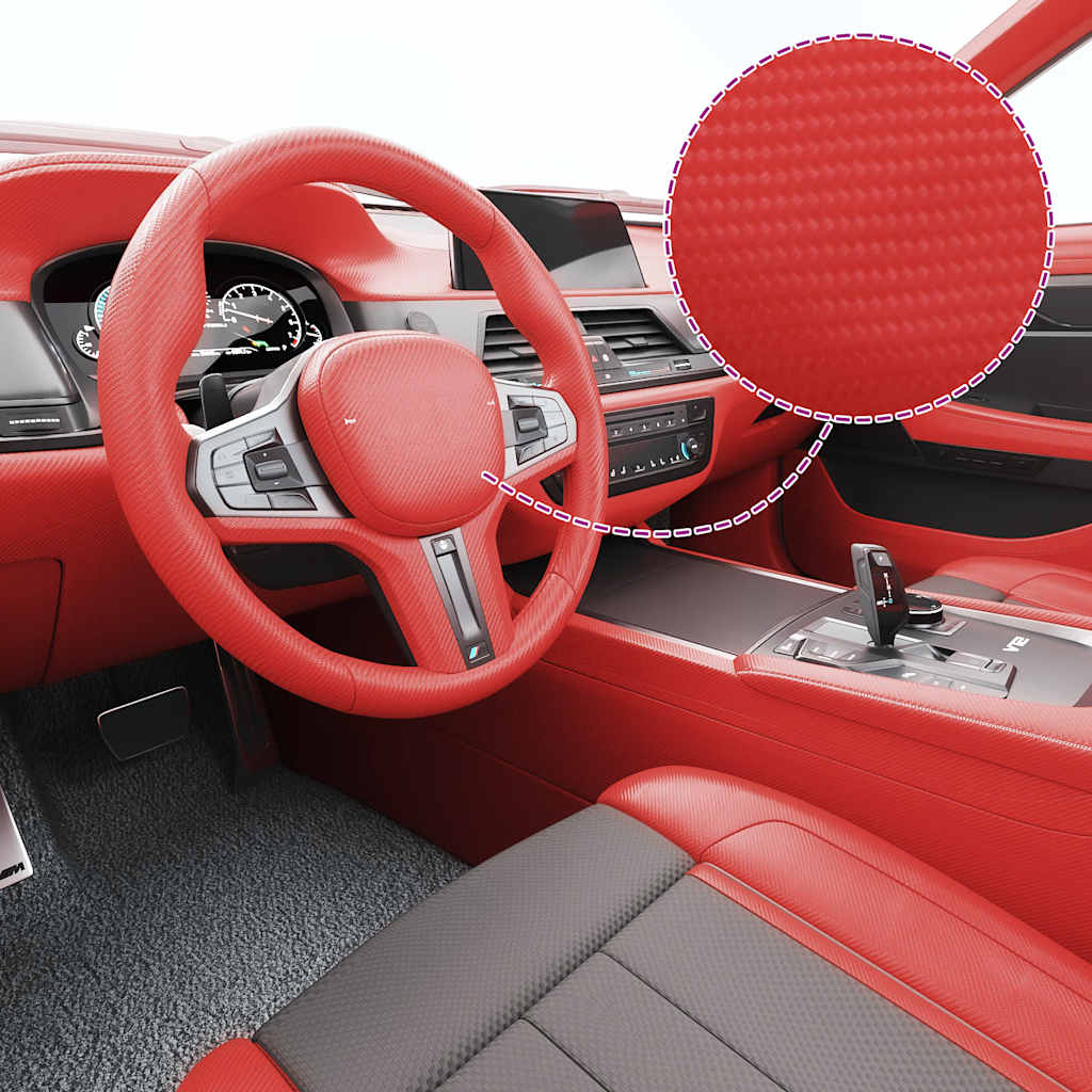 Folije za automobil 2 kom 4D crvene 100 x 150 cm