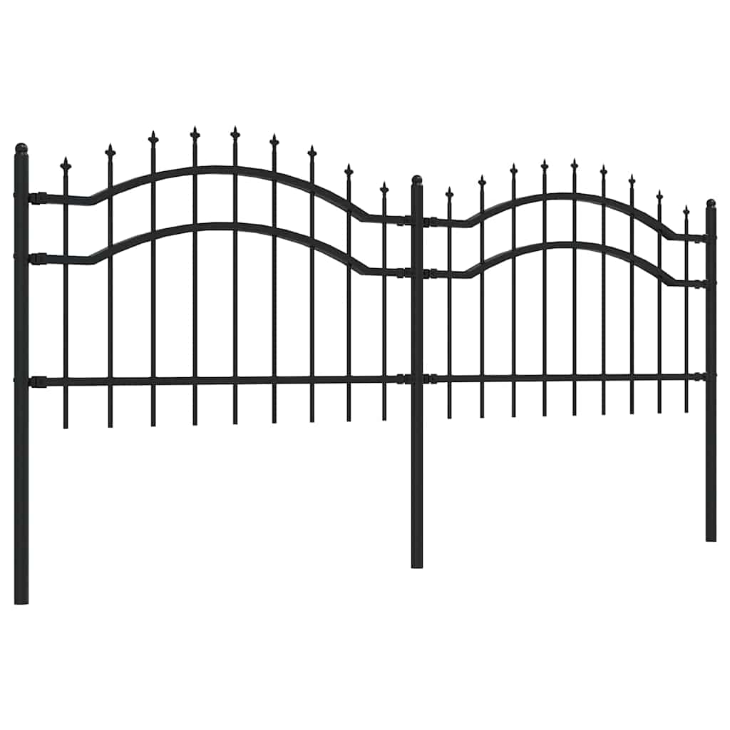 Vrtna ograda Woerden s vrhom koplja crna 240x75 cm čelična