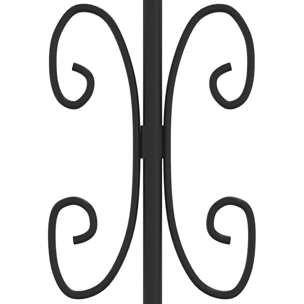Vrata za ogradu KAMPEN s kopljem na vrhu crna 302 x 125 cm čelična