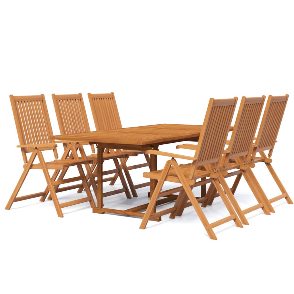 7-dijelni vrtni blagovaonski set od masivnog bagremovog drva 150-200 cm