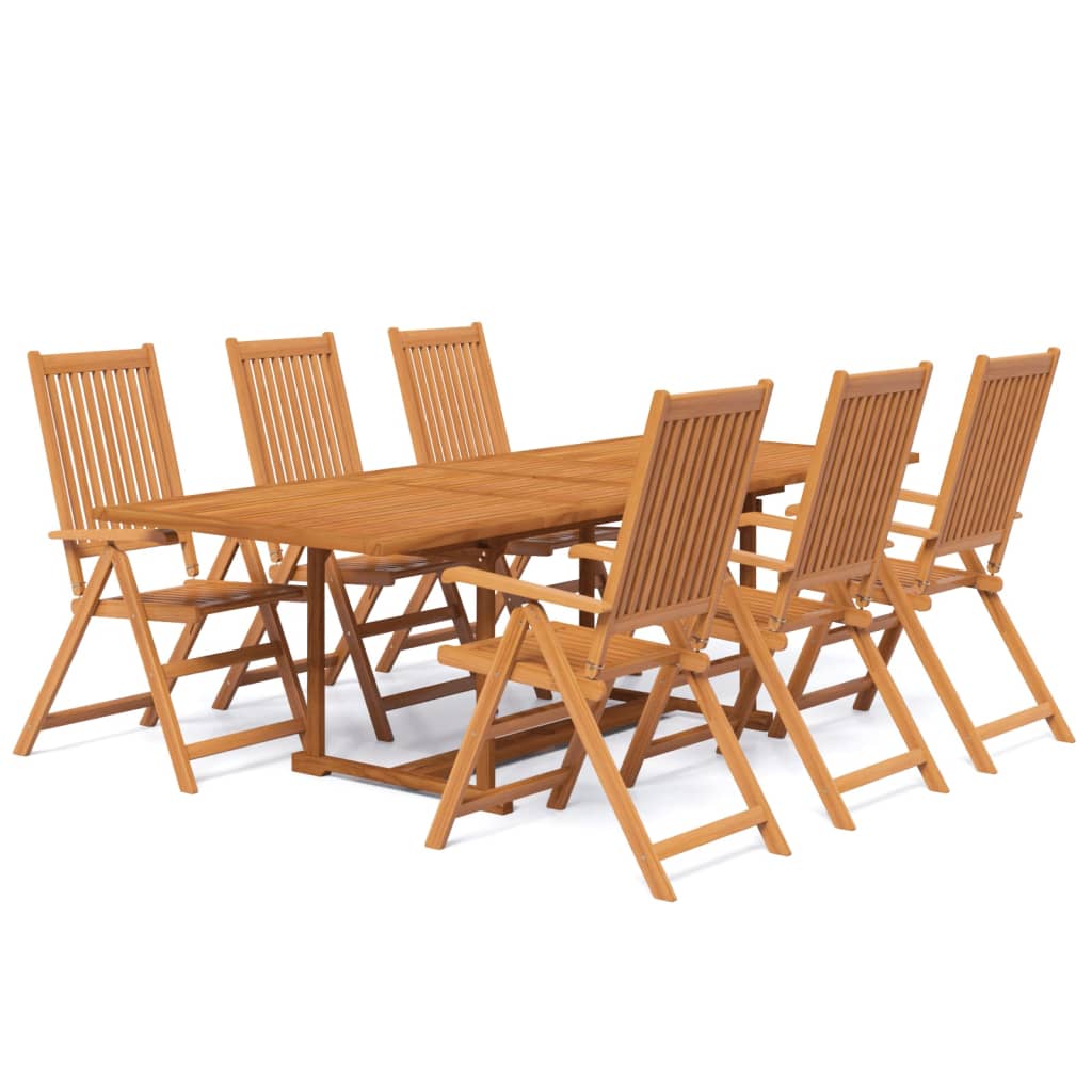 7-dijelni vrtni blagovaonski set od masivnog bagremovog drva 160-240 cm