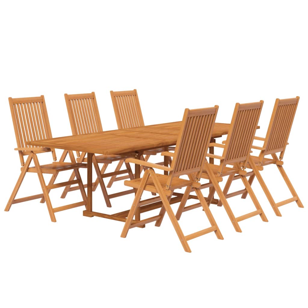 7-dijelni vrtni blagovaonski set od masivnog bagremovog drva 160-240 cm