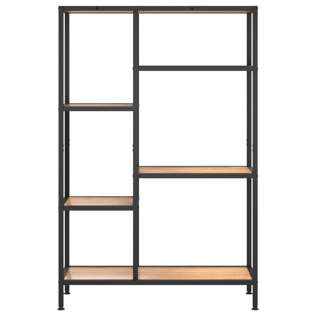 Polica za knjige 80x30x120 cm od čelika i konstruiranog drva