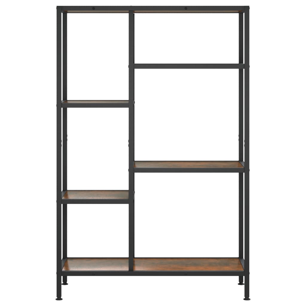 Polica za knjige 80x30x120 cm od čelika i konstruiranog drva