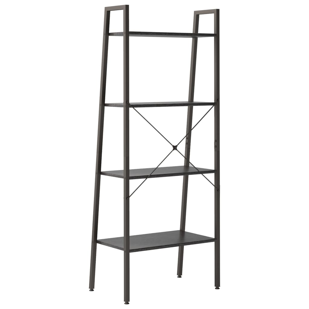 Samostojeće police s 4 razine crne 56 x 35 x 140 cm