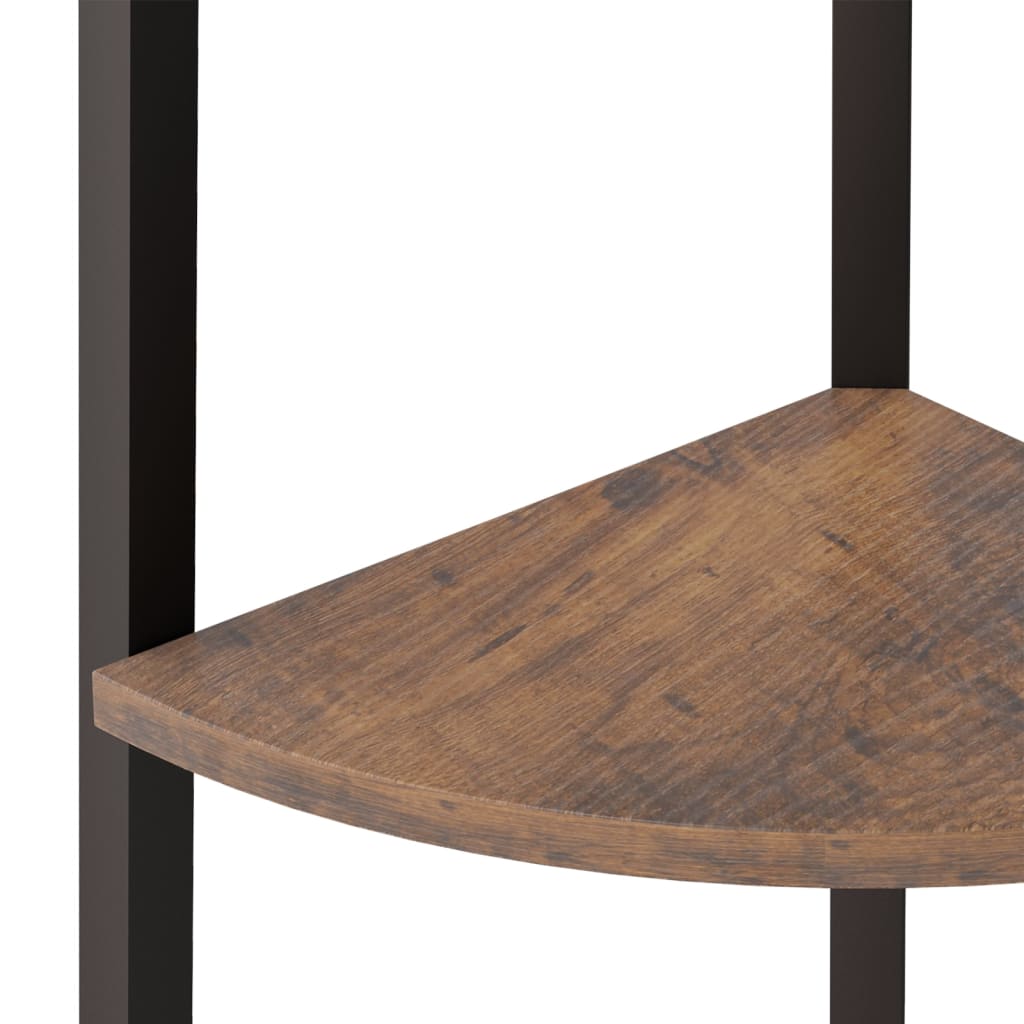 Kutne police s 5 razina tamnosmeđe-crne 45,5 x 31,5 x 180 cm