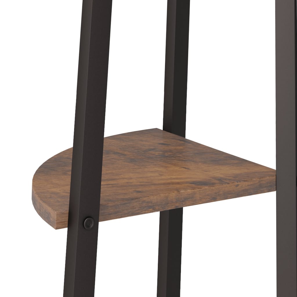 Kutne police s 5 razina tamnosmeđe-crne 45,5 x 31,5 x 180 cm
