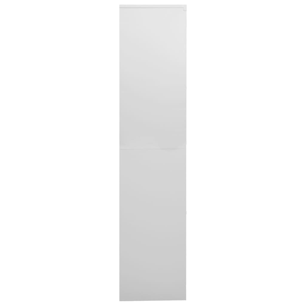 Uredski ormarić svjetlosivi 90x40x180 cm čelik i kaljeno staklo