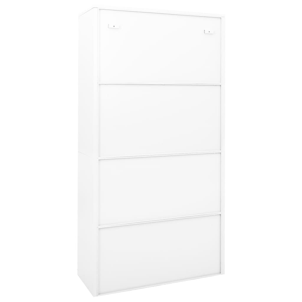 Uredski ormarić s kliznim vratima bijeli 90x40x180 cm čelični