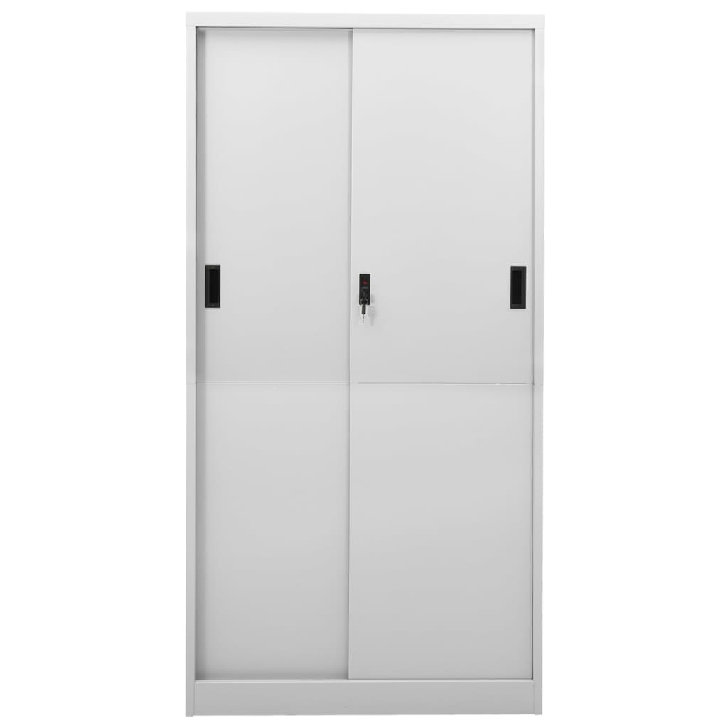 Uredski ormarić s kliznim vratima svjetlosivi 90x40x180cm čelik