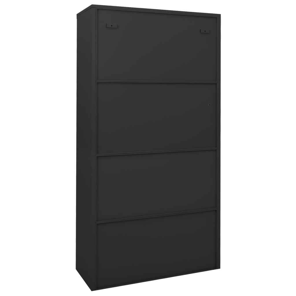 Uredski ormarić s kliznim vratima antracit 90x40x180 cm čelični