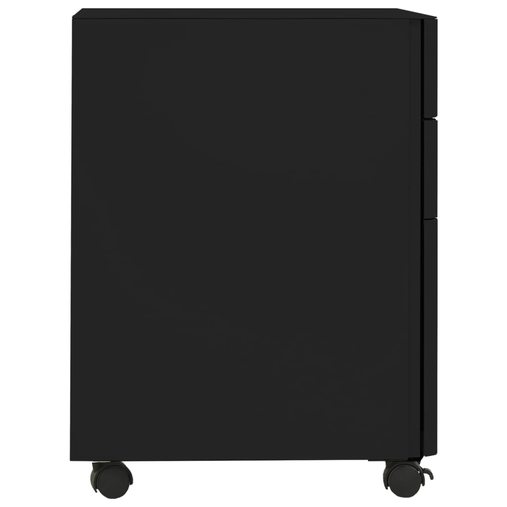 Mobilni ormarić za spise crni 30 x 45 x 59 cm čelični