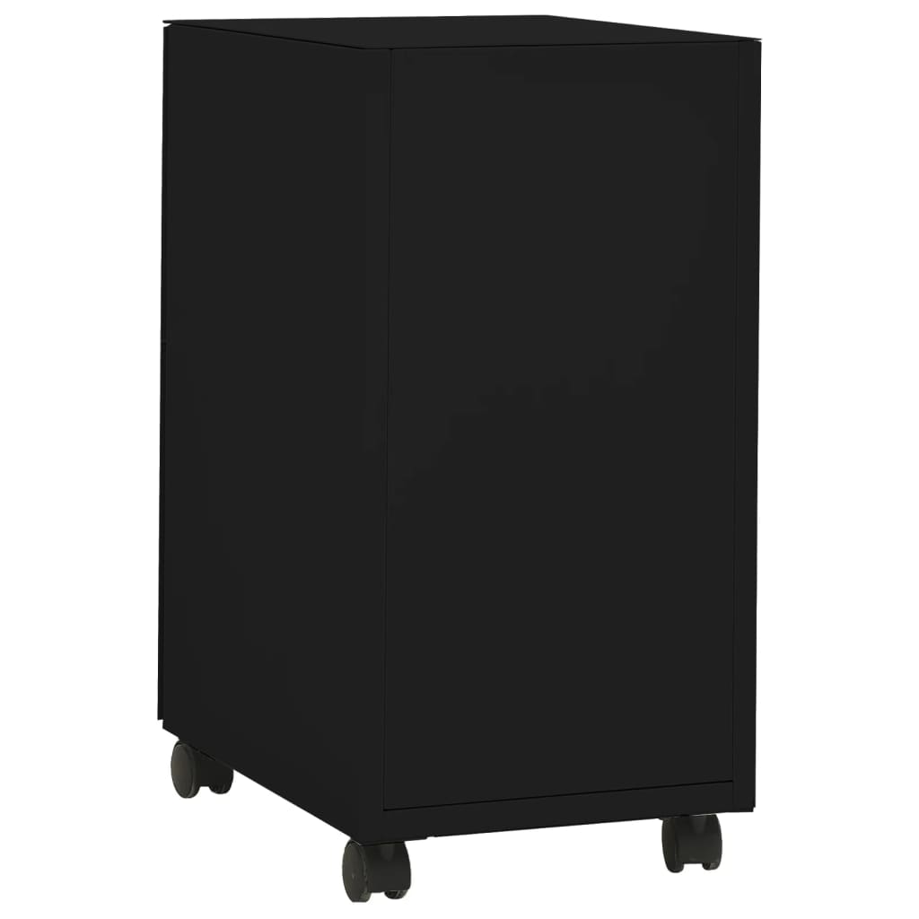 Mobilni ormarić za spise crni 30 x 45 x 59 cm čelični