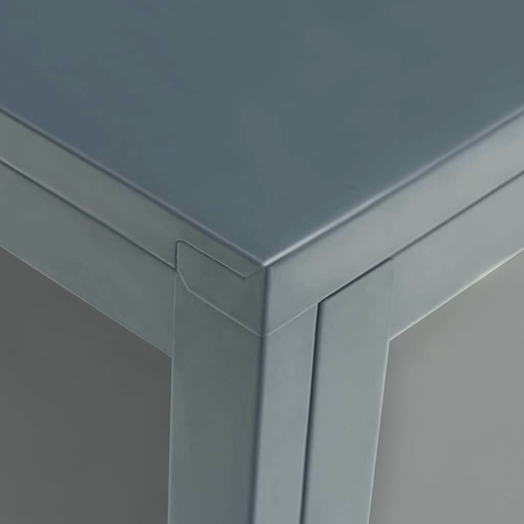 Komoda antracit 75 x 35 x 105 cm od čelika i stakla