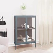 Komoda antracit 75 x 35 x 105 cm od čelika i stakla