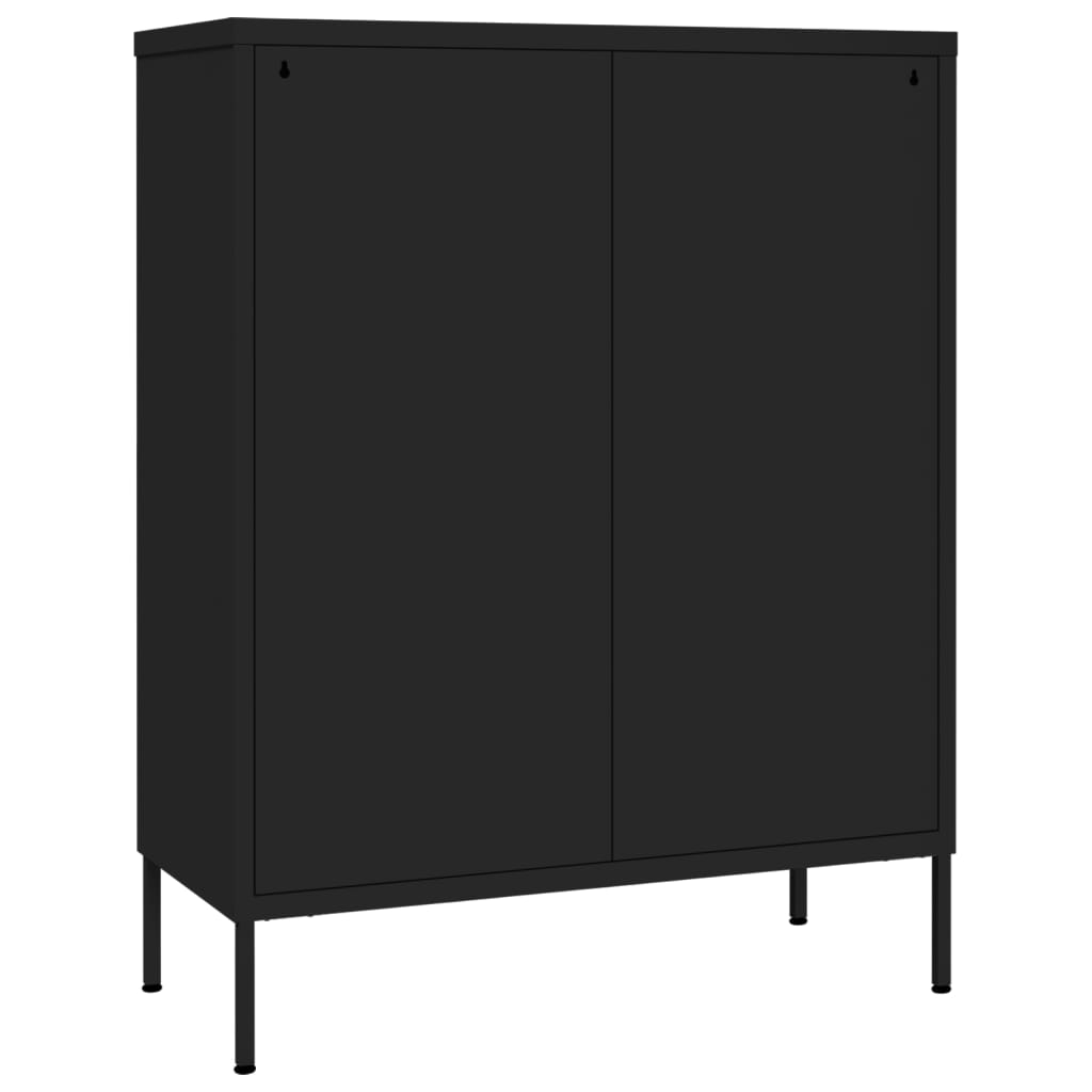 Ladičar crni 80 x 35 x 101,5 cm čelični