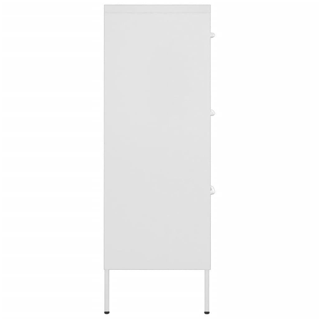 Ladičar bijeli 80 x 35 x 101,5 cm čelični