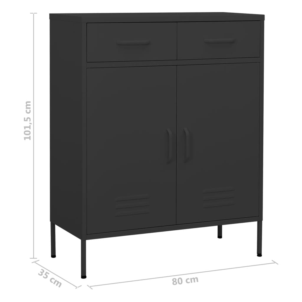 Ormarić za pohranu antracit 80 x 35 x 101,5 cm čelični
