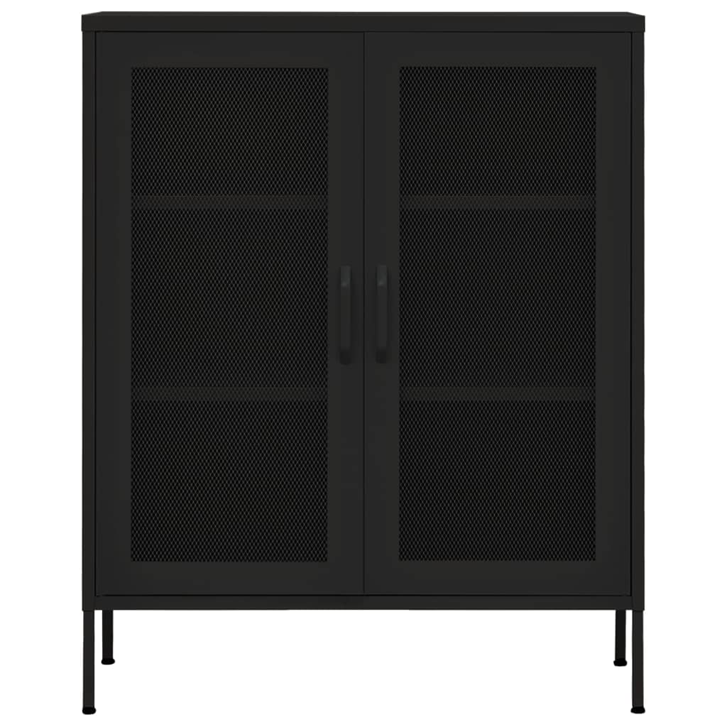 Ormarić za pohranu crni 80 x 35 x 101,5 cm čelični