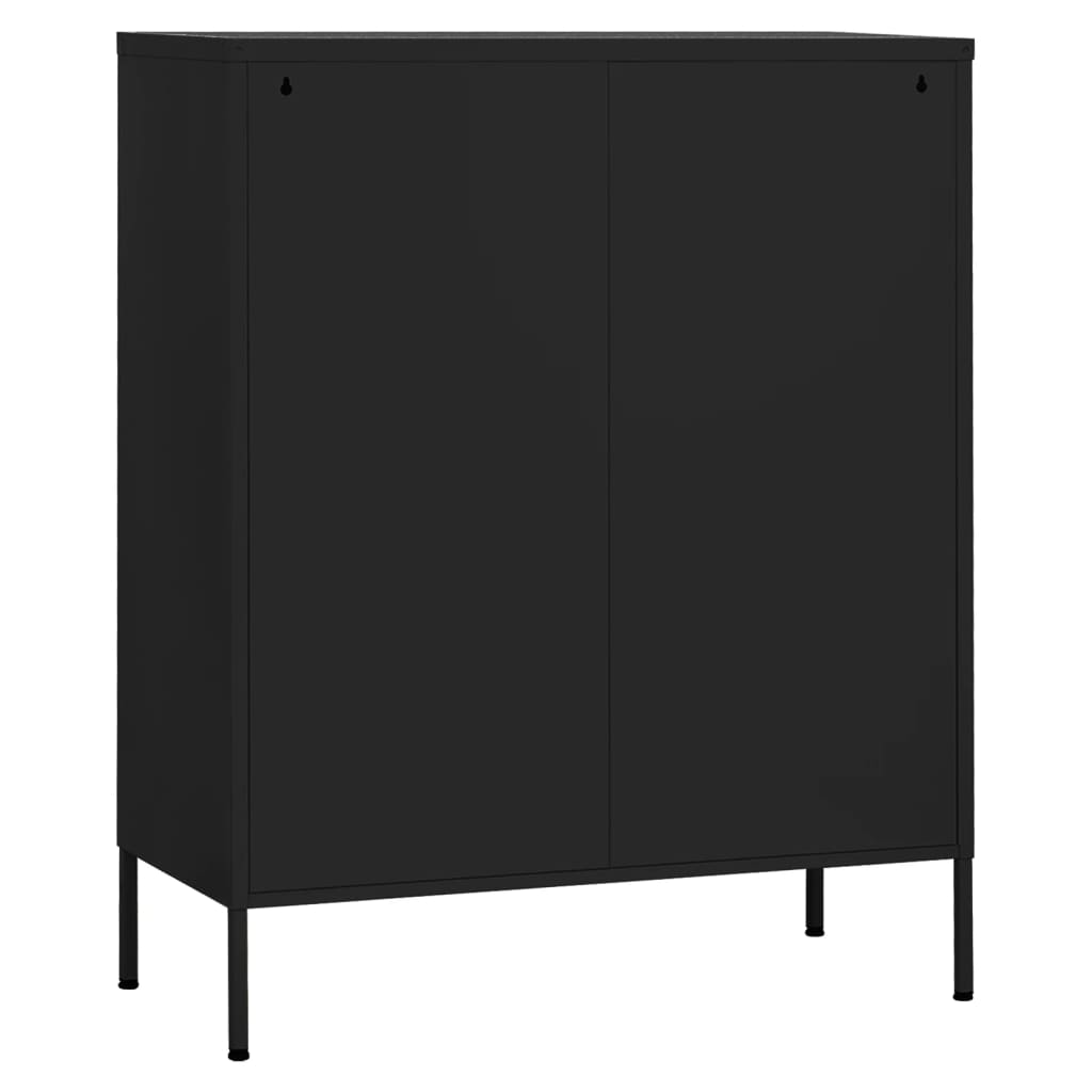 Ormarić za pohranu crni 80 x 35 x 101,5 cm čelični