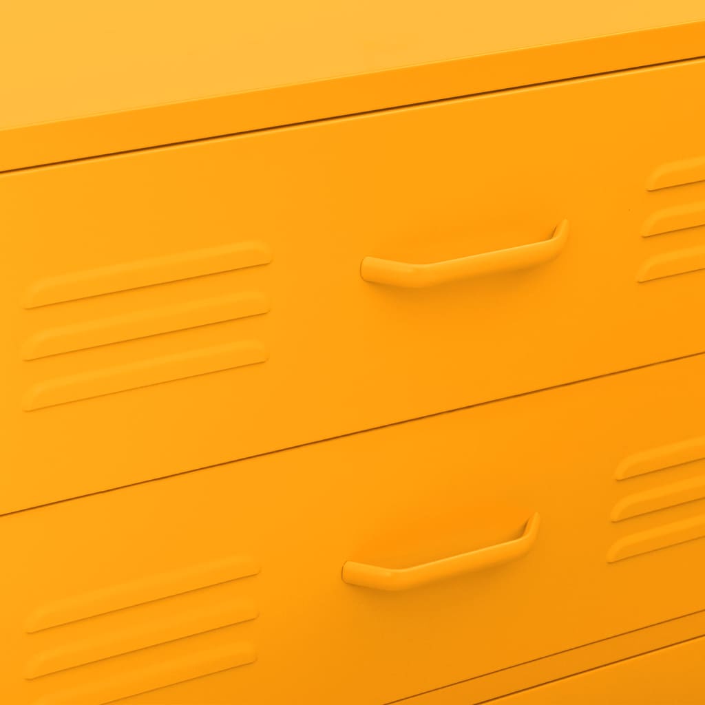 Ladičar boja senfa 80 x 35 x 101,5 cm čelični