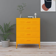 Ladičar boja senfa 80 x 35 x 101,5 cm čelični