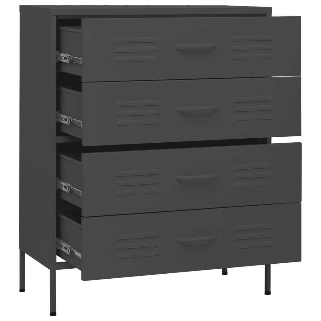 Ladičar antracit 80 x 35 x 101,5 cm čelični