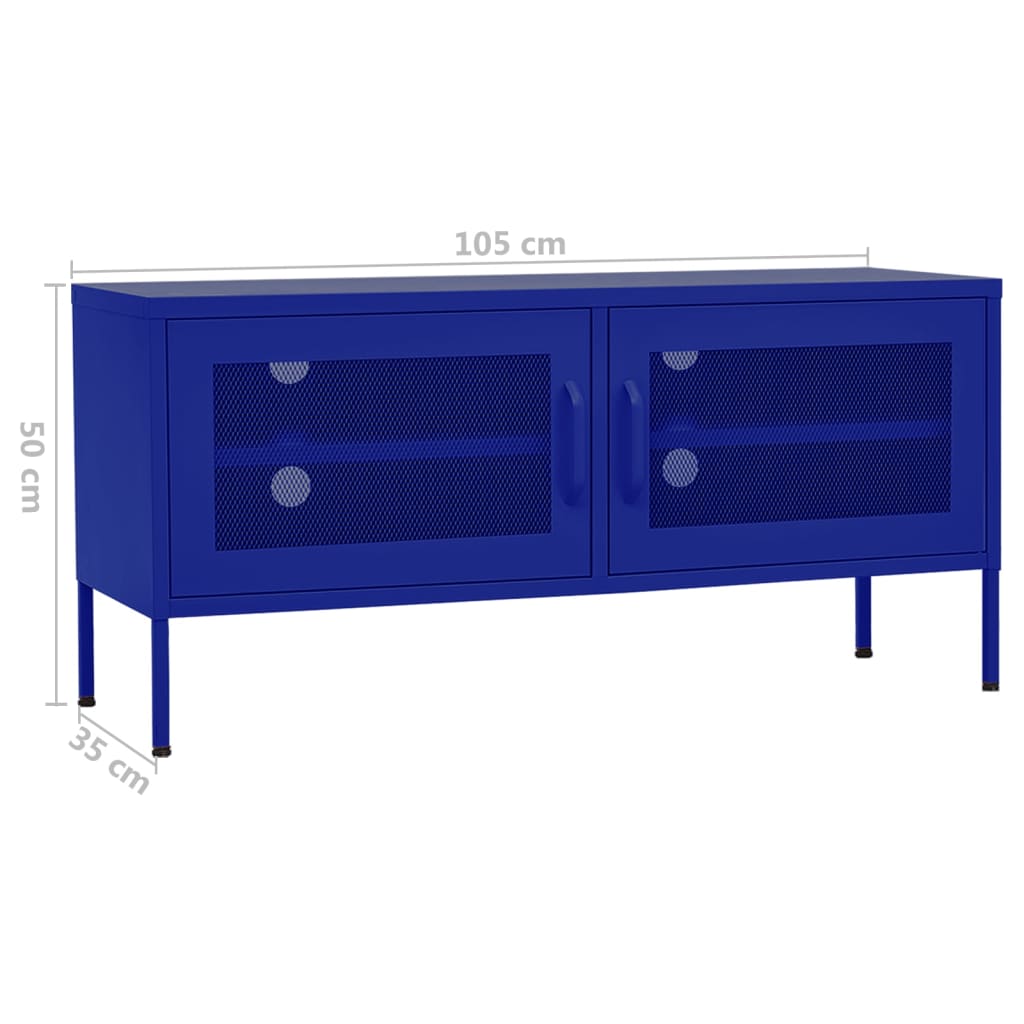 TV ormarić modri 105 x 35 x 50 cm čelični