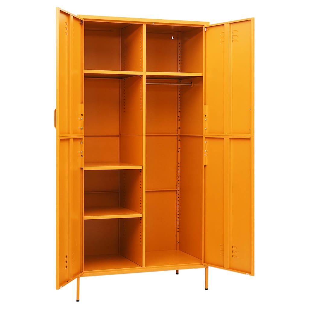 Ormar boja senfa 90 x 50 x 180 cm čelični