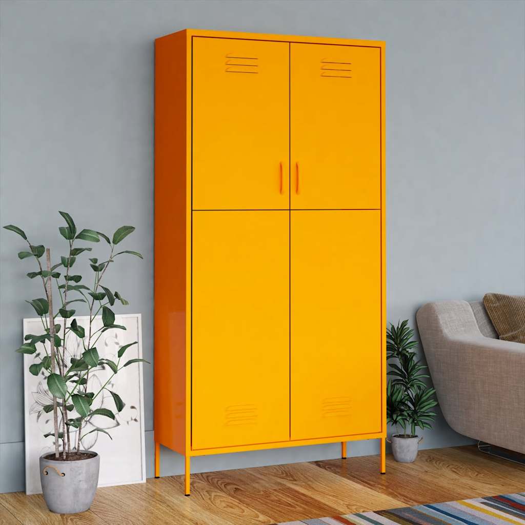 Ormar boja senfa 90 x 50 x 180 cm čelični