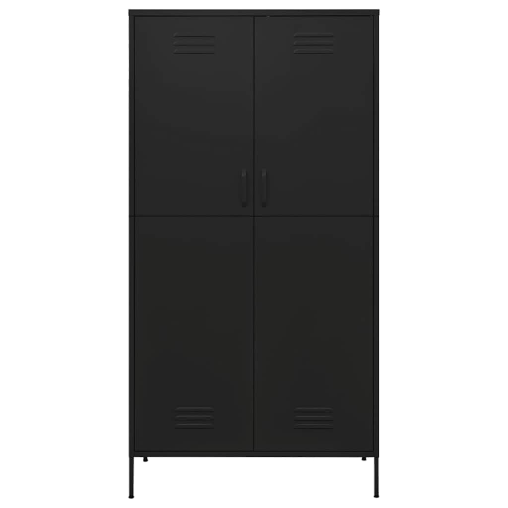 Ormar crni 90 x 50 x 180 cm čelični