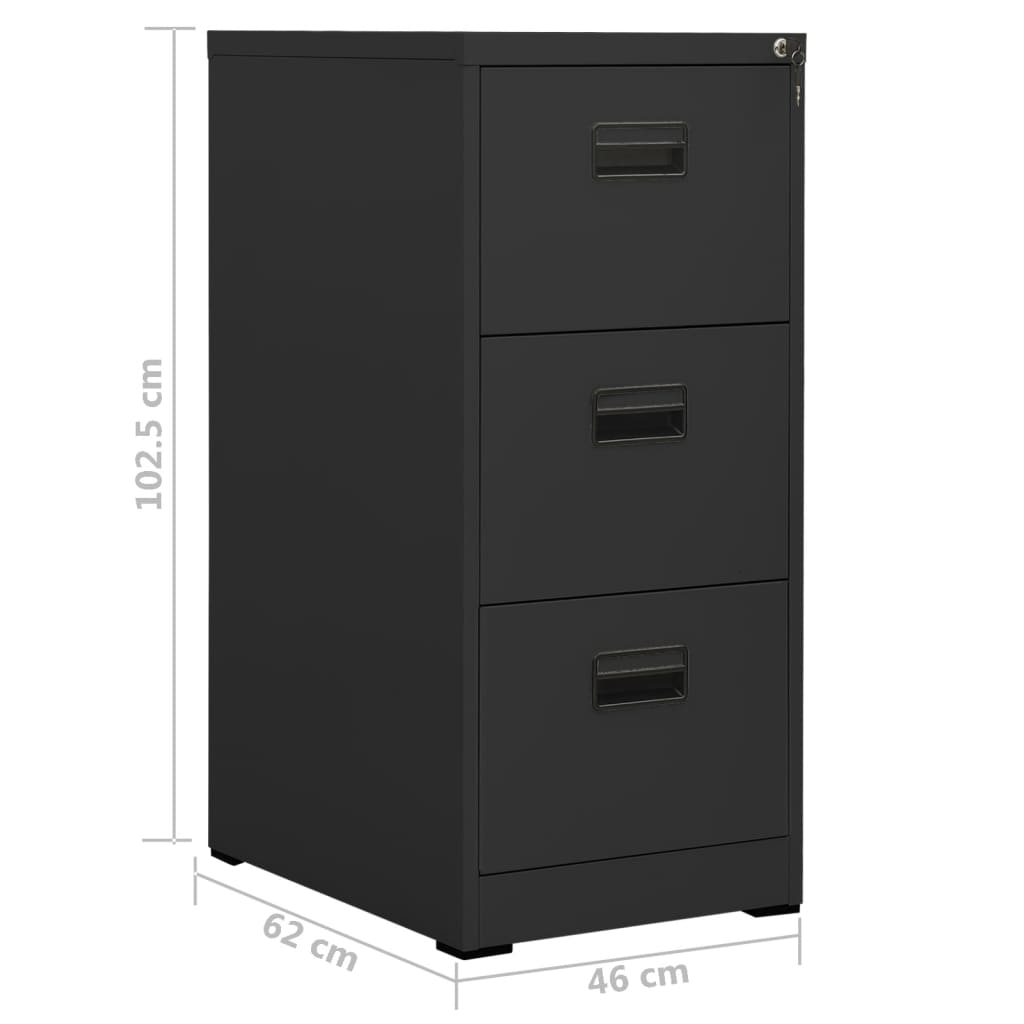 Ormarić za spise antracit 46 x 62 x 102,5 cm čelični