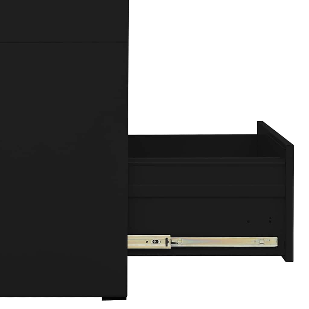 Ormarić za spise crni 46 x 62 x 133 cm čelični