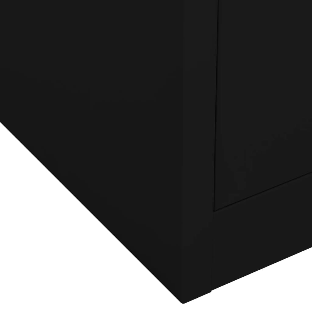 Uredski ormarić crni 90 x 40 x 102 cm čelični