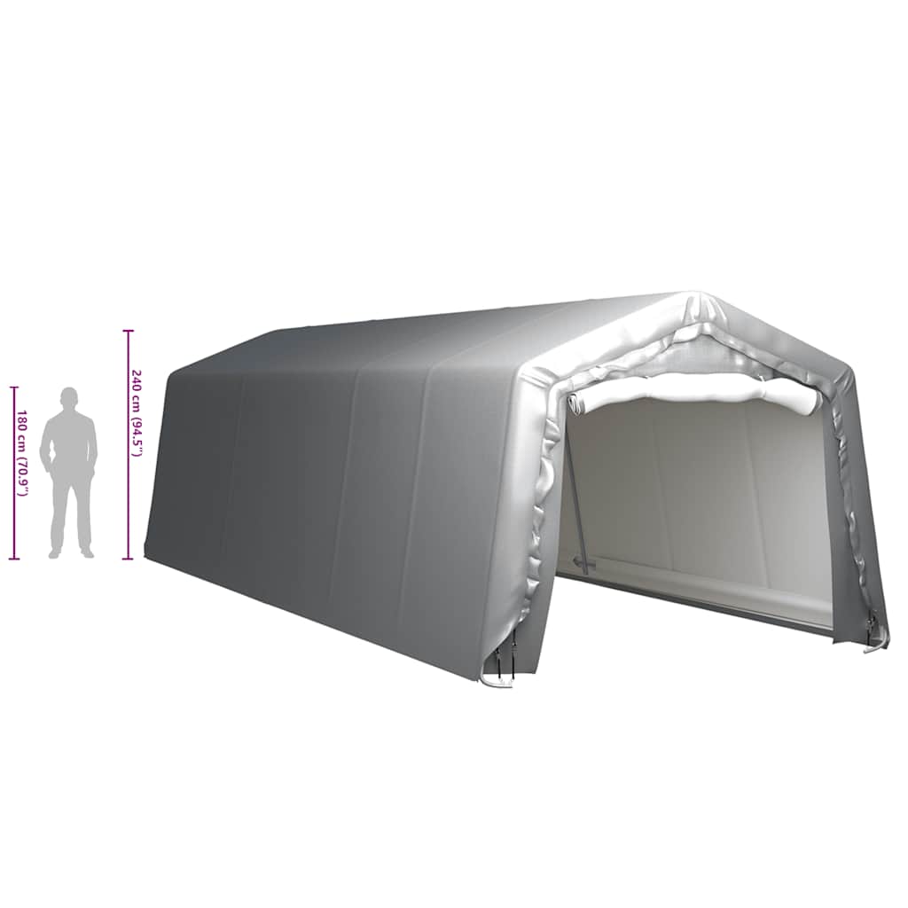 Skladišni šator 300 x 900 cm čelični sivi