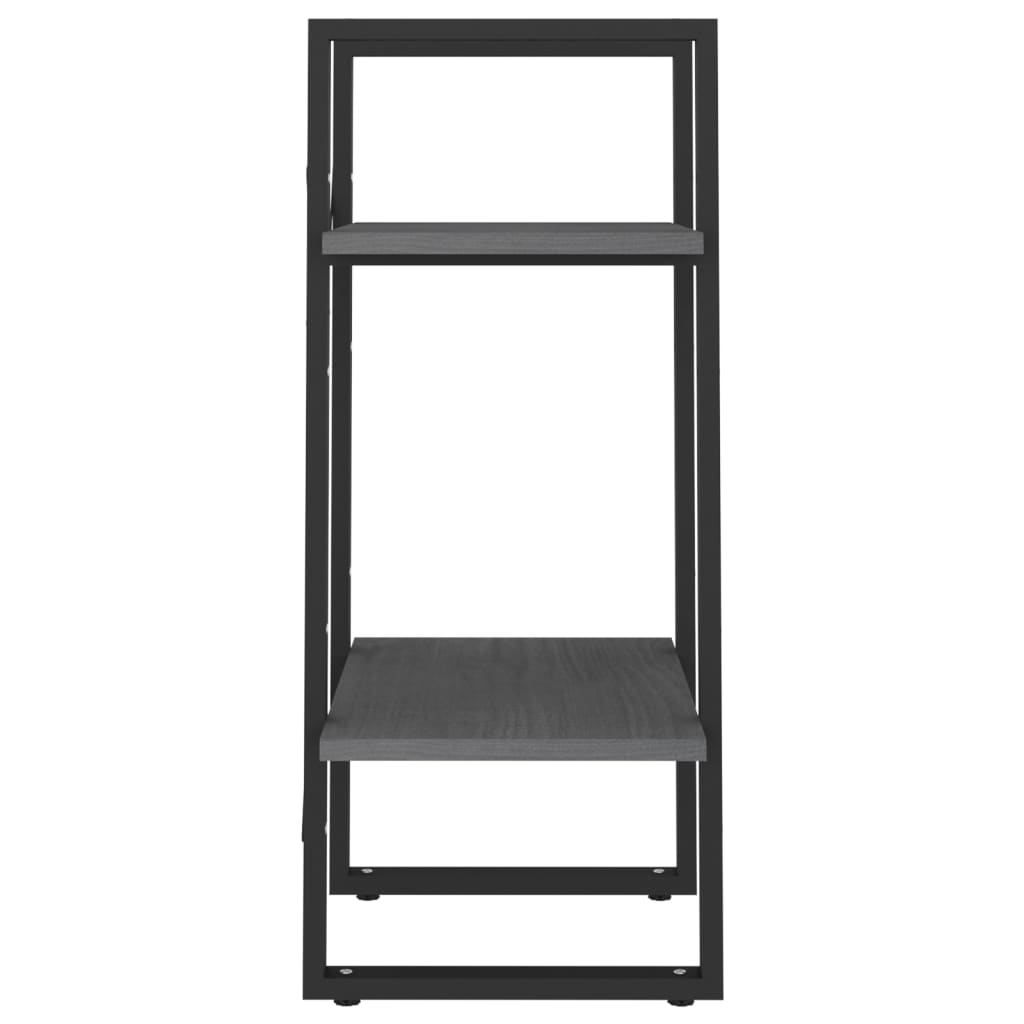 Ormarić za knjige s 2 razine sivi 40 x 30 x 70 cm od borovine